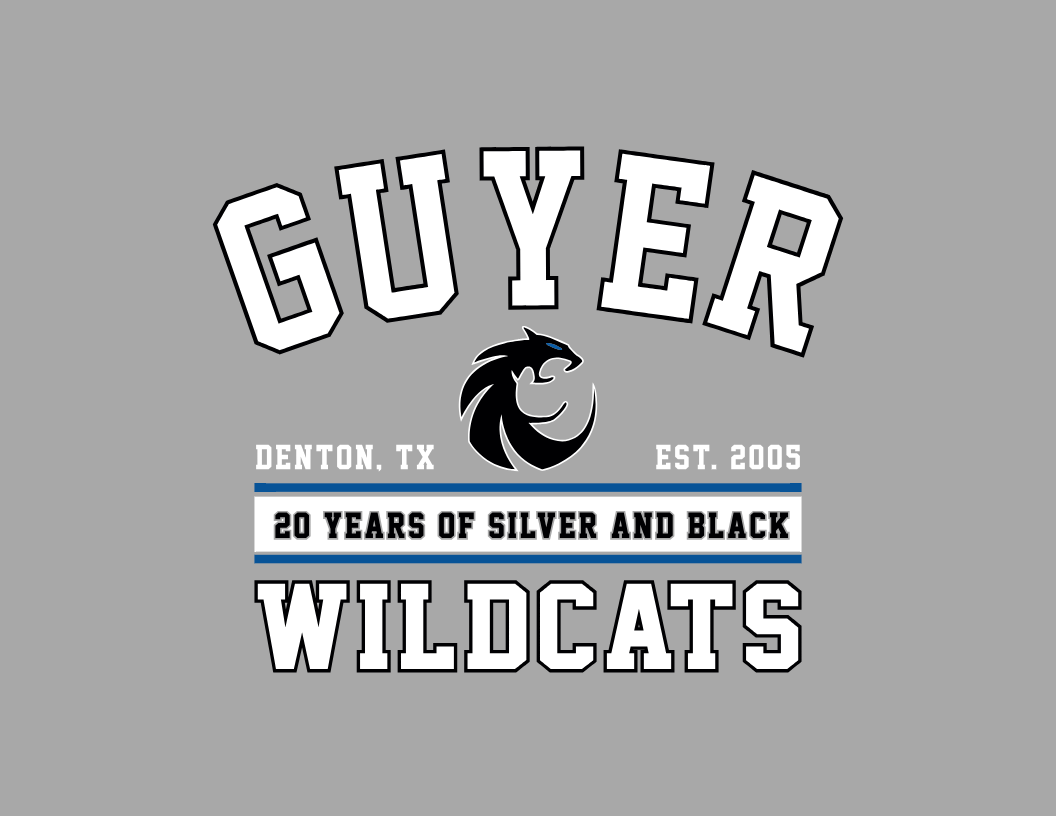 GUYER 20 YEARS OF SILVER AND BLACK Adult Crew Neck Sweatshirt