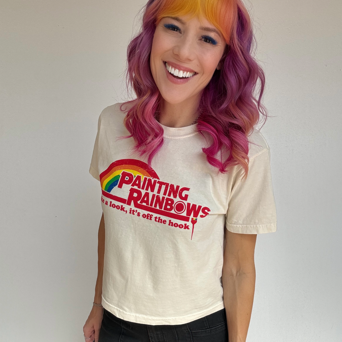 Painting Rainbows Adult Crop T-shirt  (Limited Edition)🌈